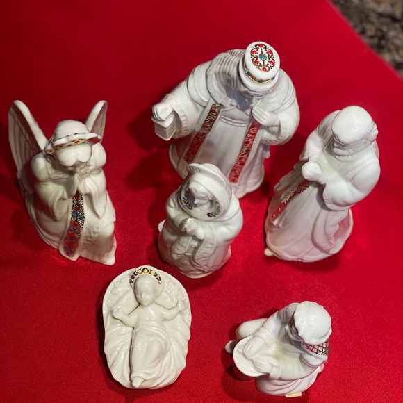 Nativity set, Lenox, Nativity set, Lenox, Porcelain china with gold plate - Picture 6 of 9